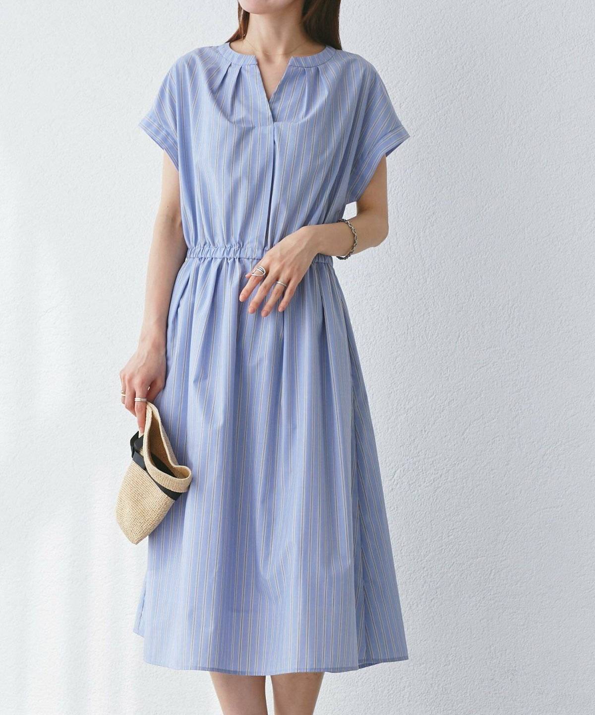 ROPE' PICNIC(ロペピクニック) 【WEB限定】【UVカット・接触冷感・イージーケア】スキッパーシャツワンピース