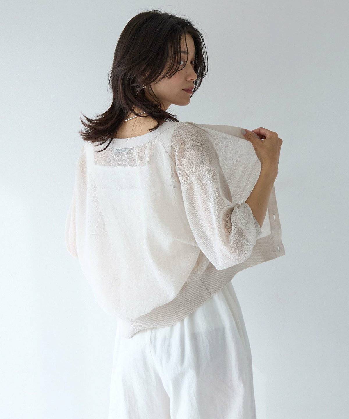 UNITED ARROWS green label relaxing(ユナイテッドアローズ グリーンレーベルリラクシング) 【結論シリーズ】シアーエアカーデ -ウォッシャブル-