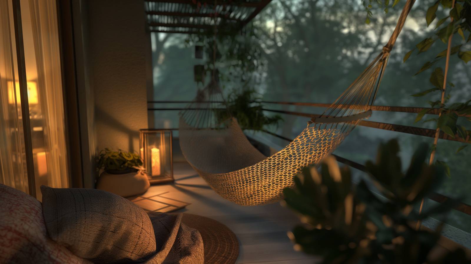 バルコニー　運を引き寄せるアイテム　ランプ