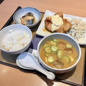 やよい軒の「冷汁ととり南蛮の定食」 