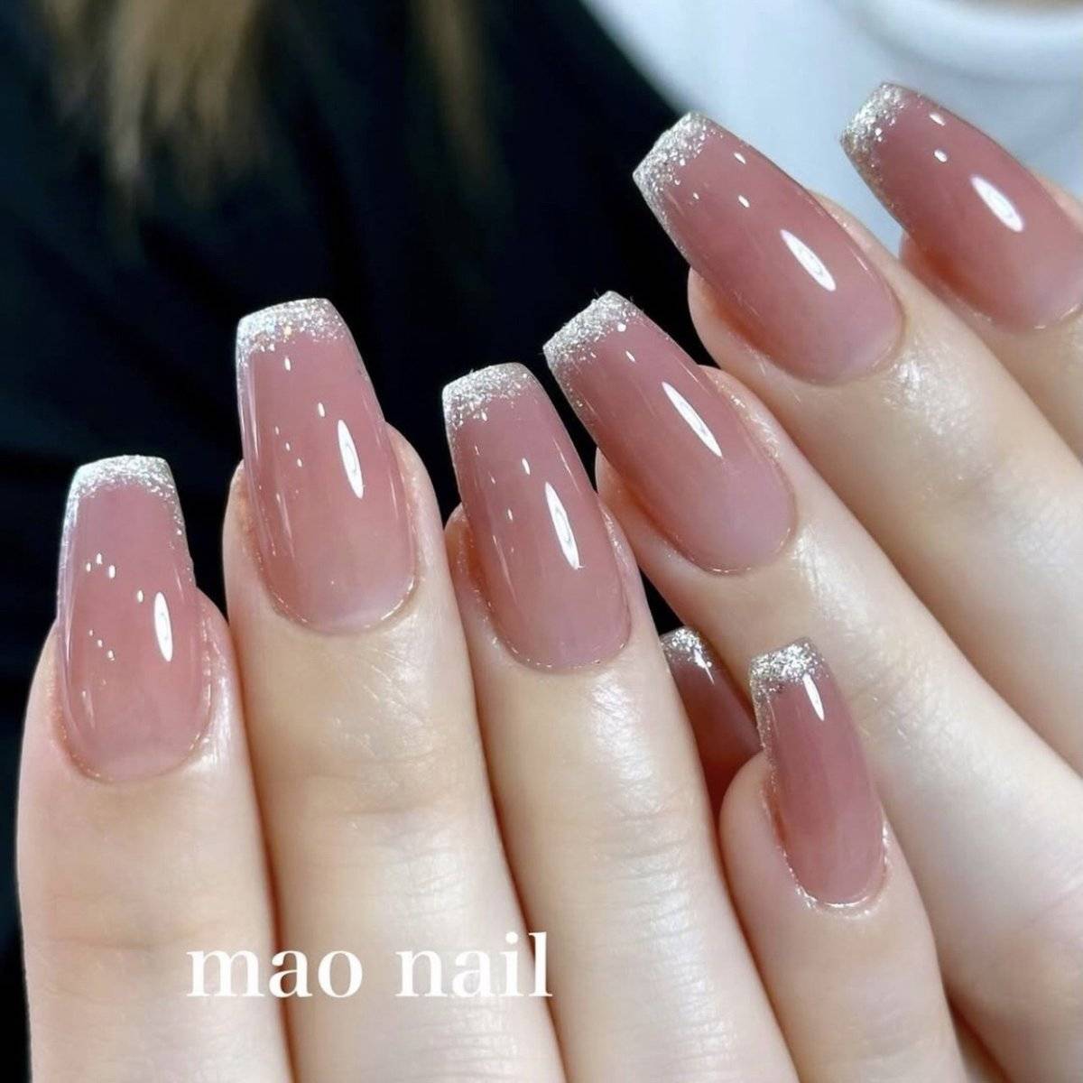 ピンクブラウンネイル