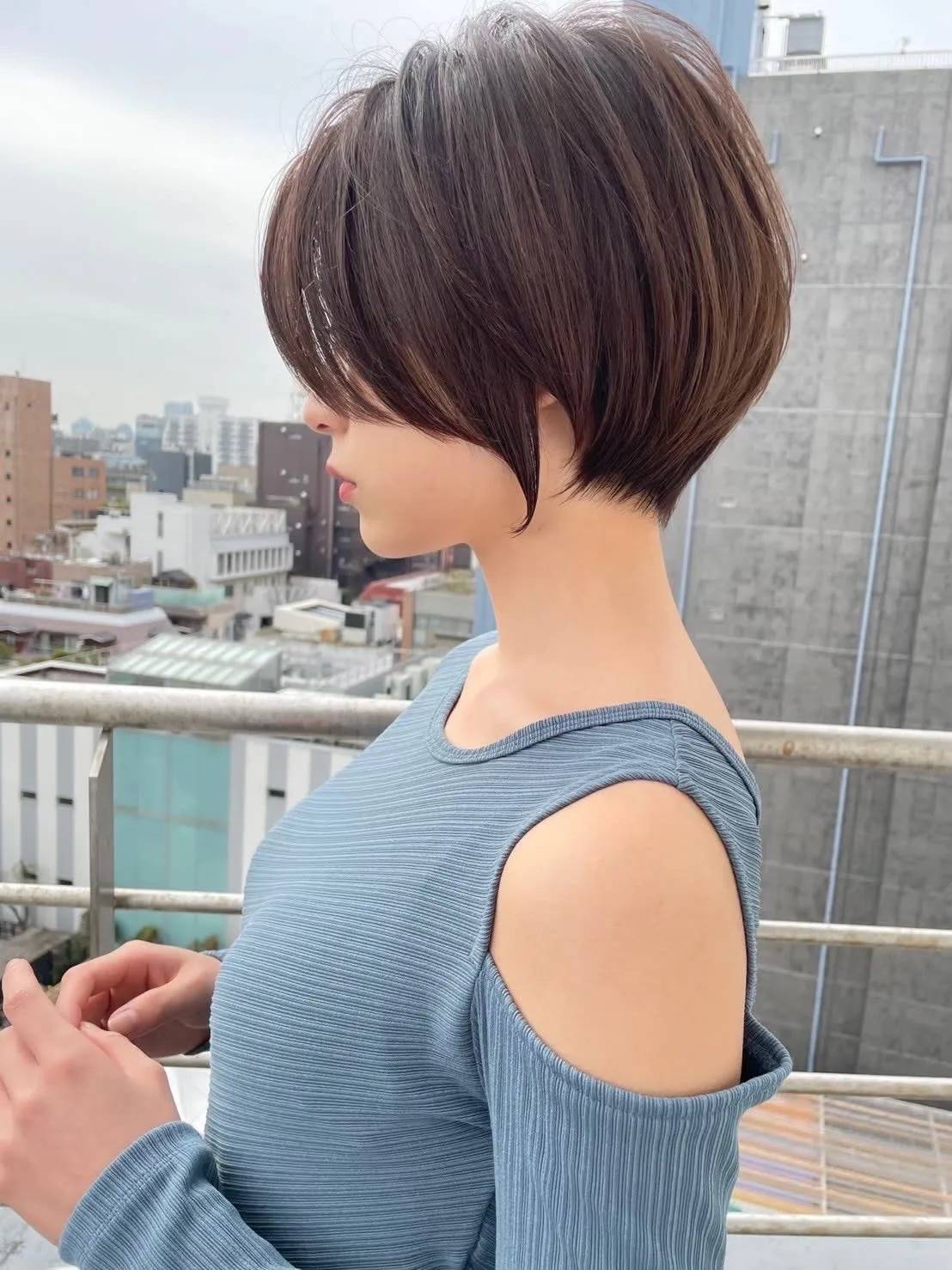 広がりにくい丸みショート