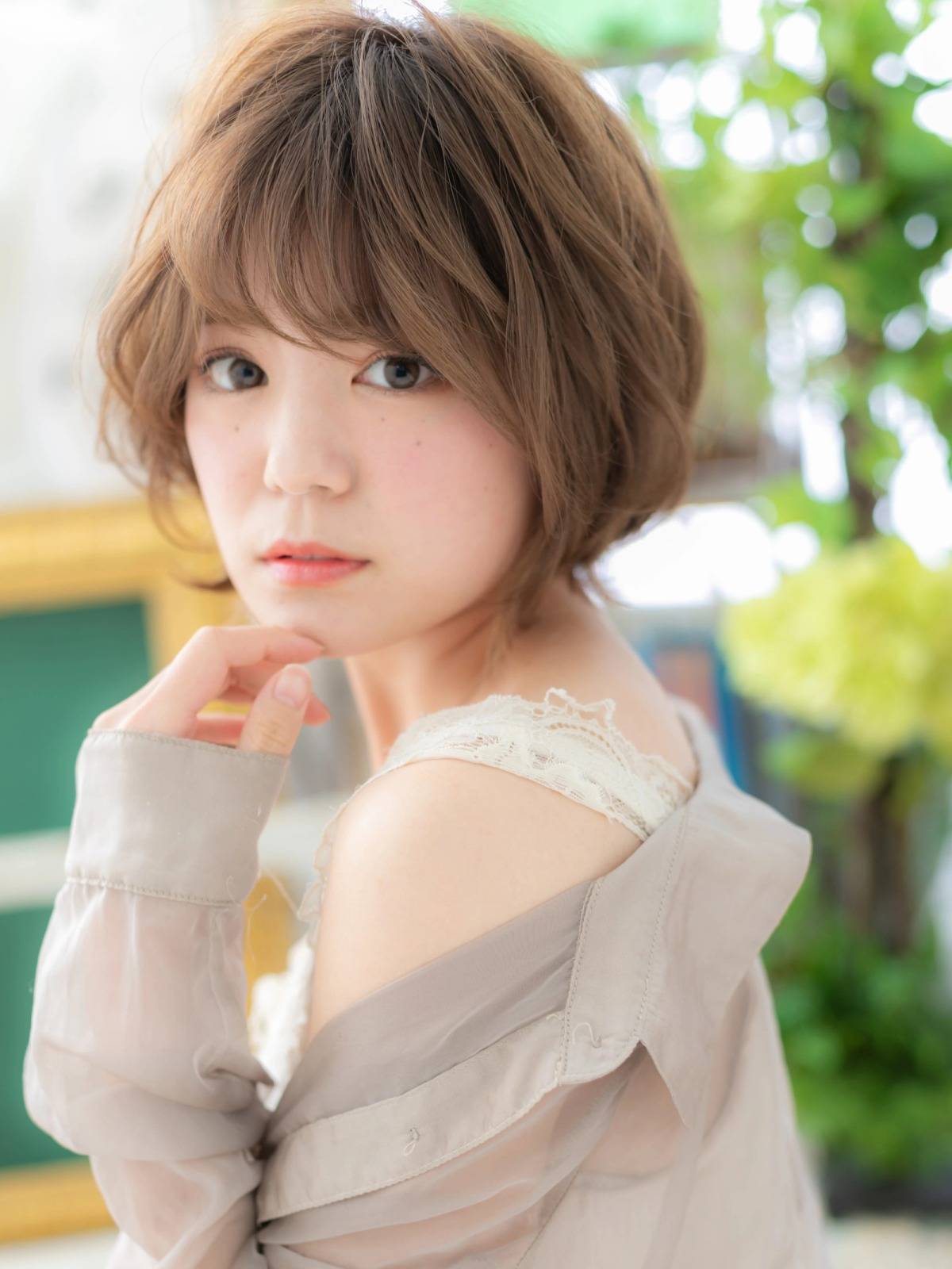 大人可愛いゆるふわショート