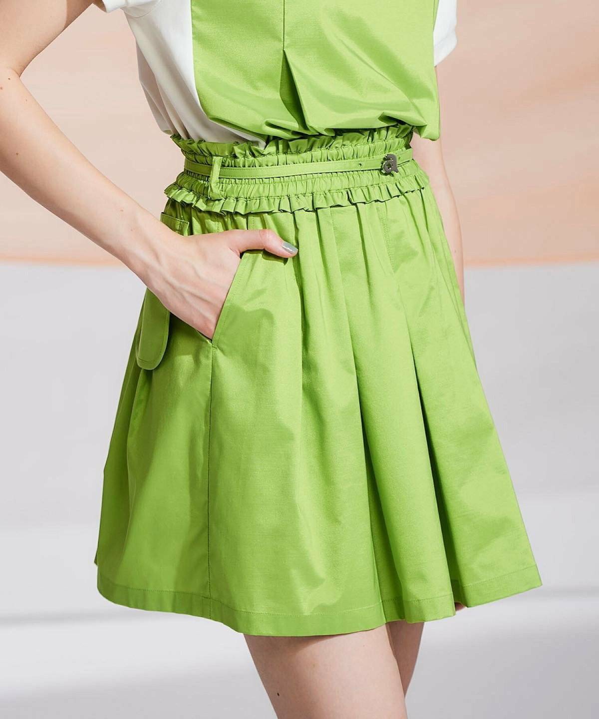 archivio(アルチビオ) ベルト付きギャザースカート