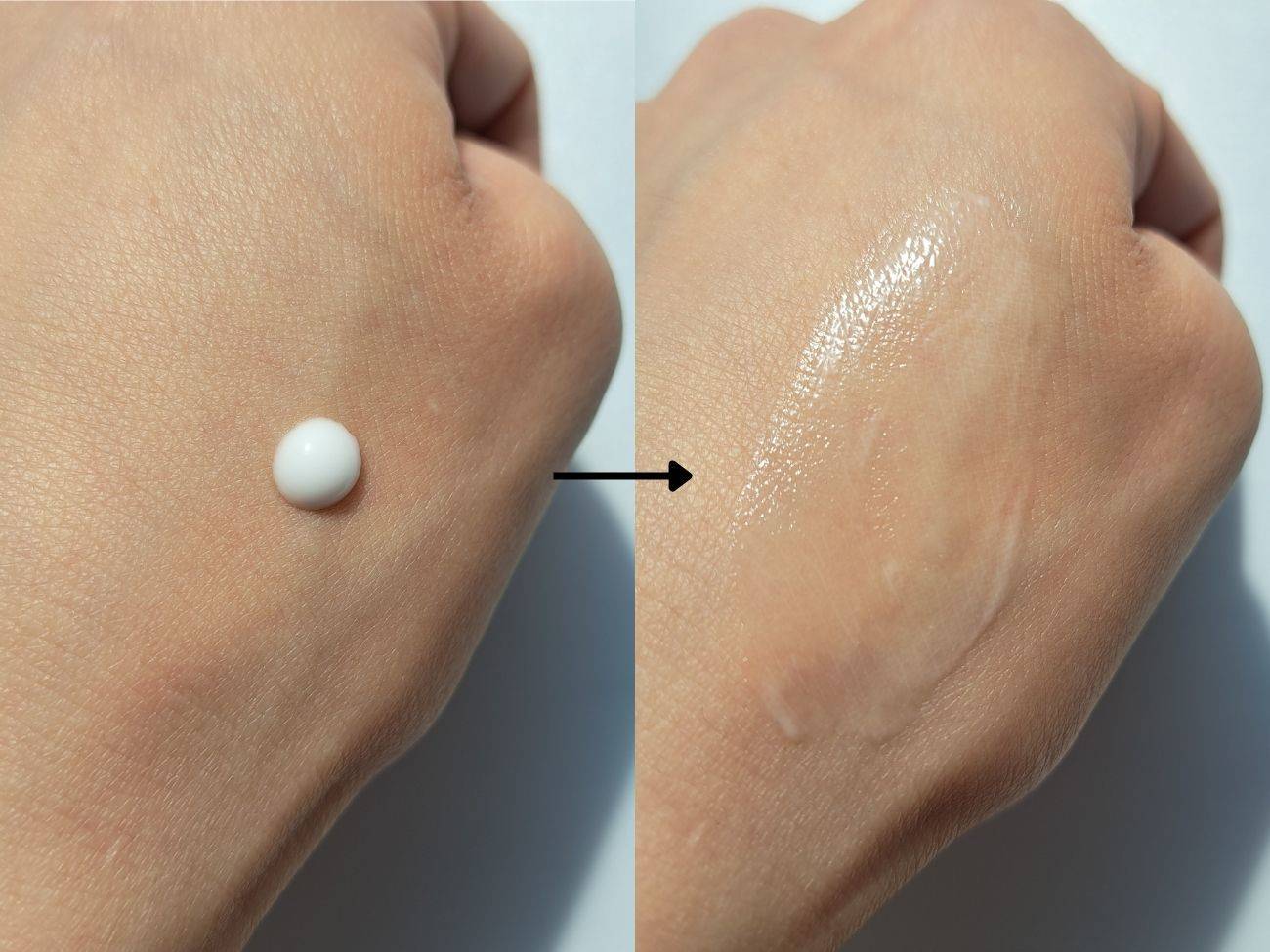 muice(ミュアイス) ピッタポイントプライマー 皮脂崩れ防止の手元スウォッチ