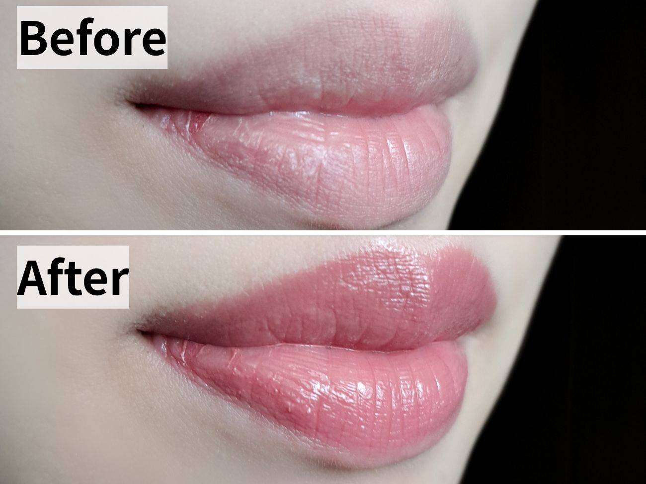 CEZANNE(セザンヌ) グロウフォンデュリップ 02レイジーローズのビフォーアフター比較画像