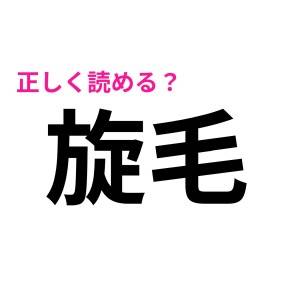 「旋毛」って何のことよ……(泣)あなたは読める？【読めたらスゴい漢字】
