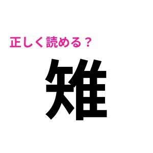え、コレわかった人天才じゃない？「雉」の読み方はコレ♪【読めたらスゴい漢字】