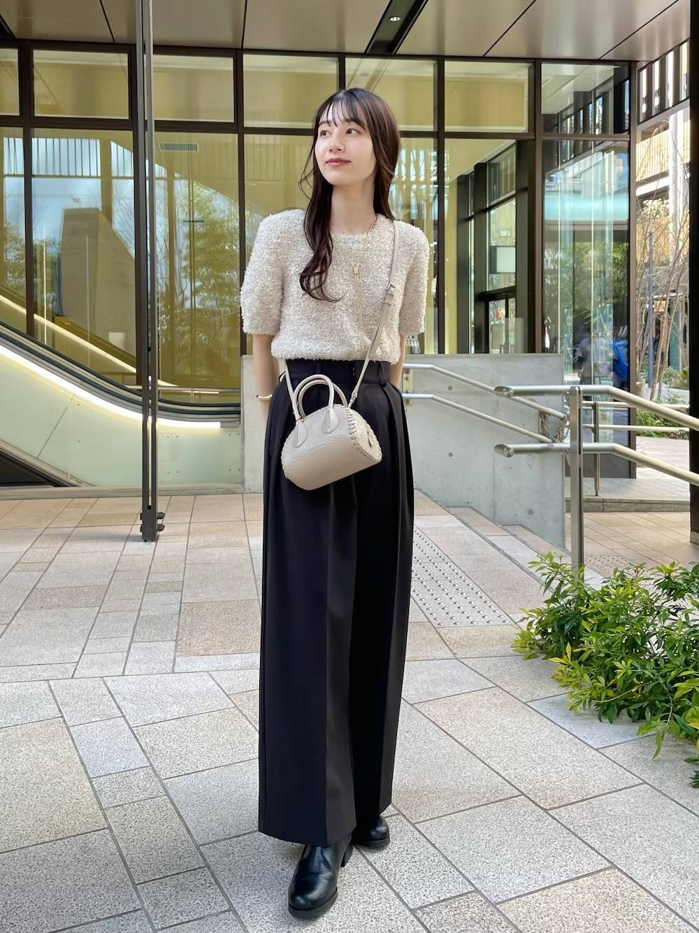 半袖ニットを合わせる♡