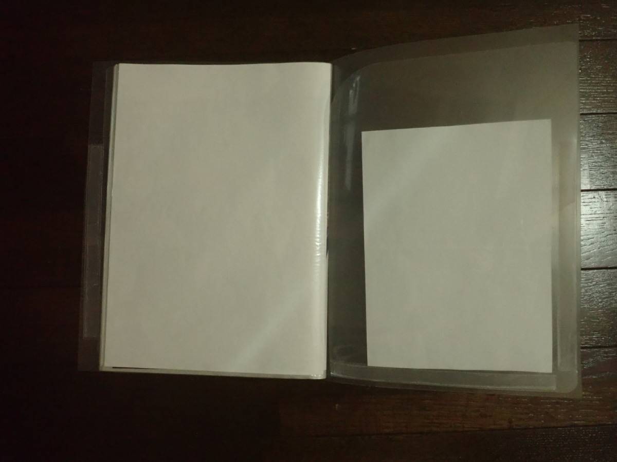 ダイソーの貼って使うファイル用ポケット(裏表紙用)