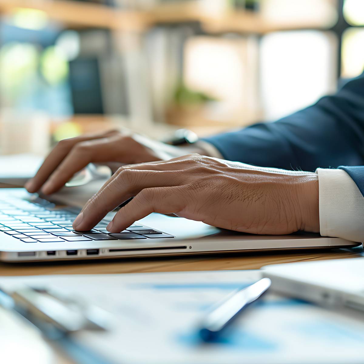 パソコン作業する人