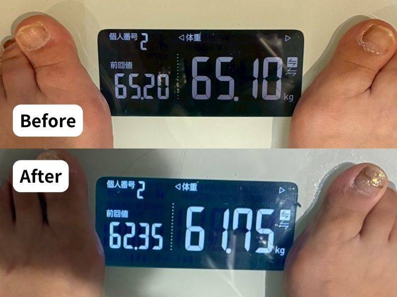 4MOONダイエット体重