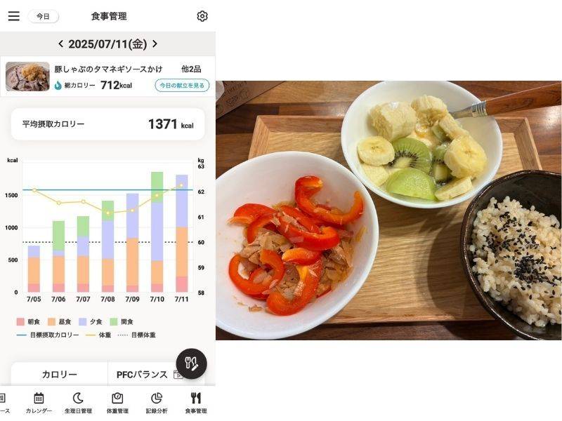4MOONダイエット食事管理