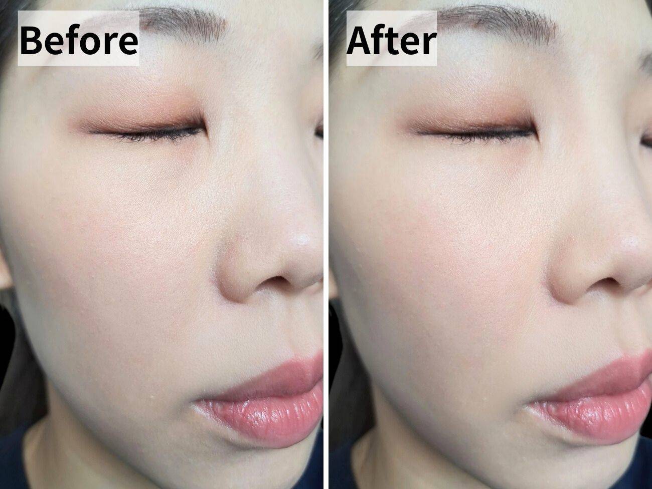 CEZANNE(セザンヌ)　ブレンドカラーシェーディング　02クールトーンのビフォーアフター比較画像