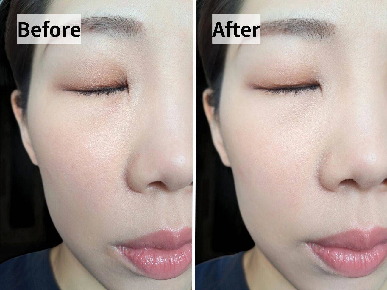 CEZANNE (セザンヌ) トーンフィルターハイライト 01 フィルターベージュのビフォーアフター比較画像