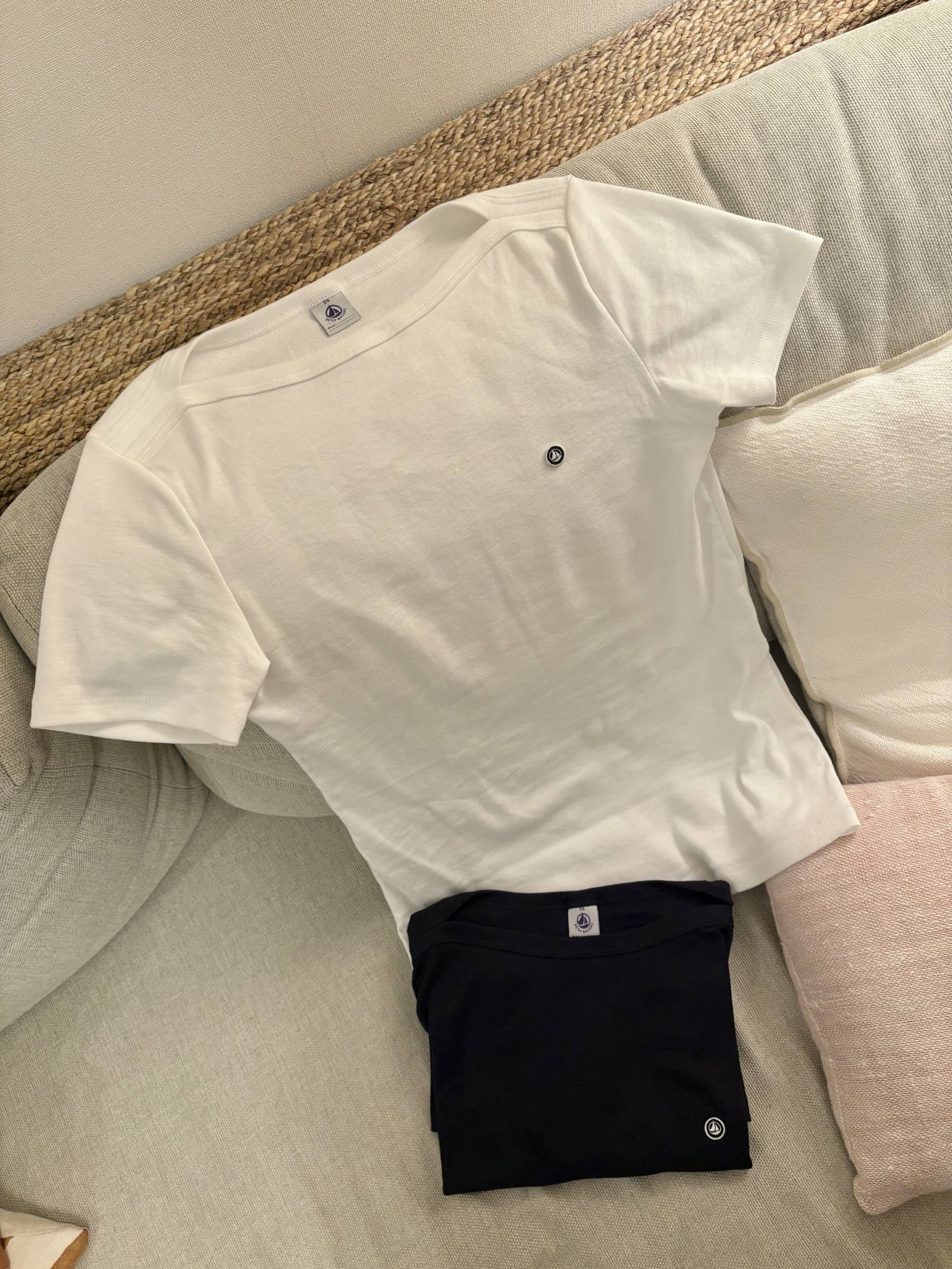 プチバトーのボートネックTシャツ