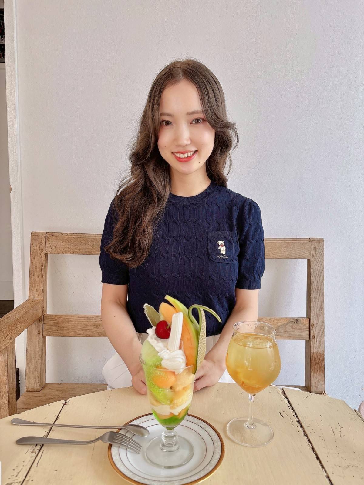 果実店canvasのメロンソーダパフェ