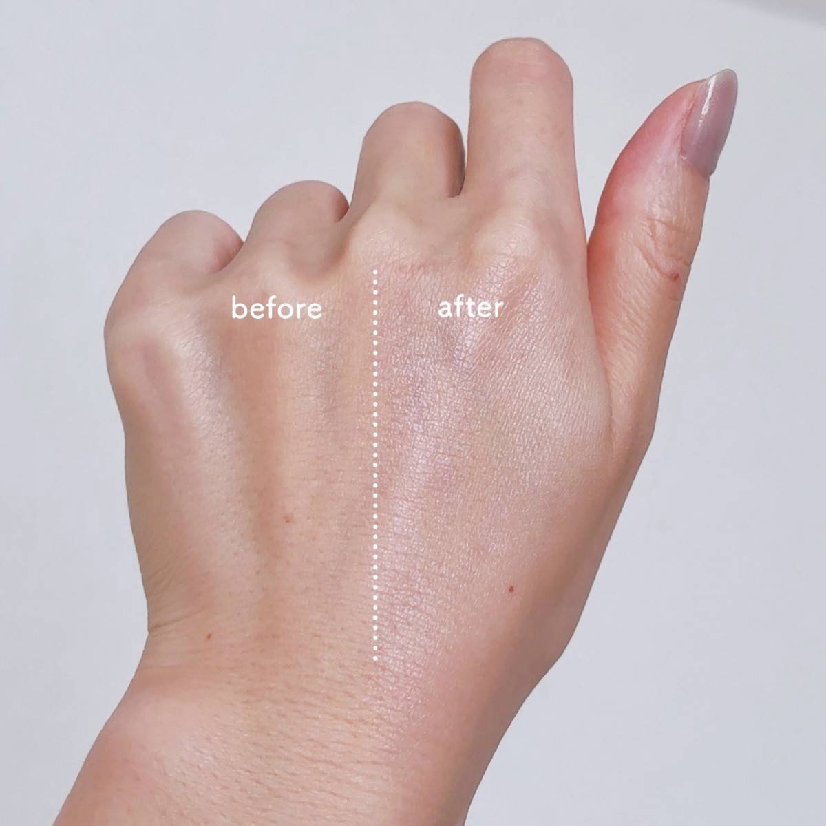 MAC ストロボクリーム ユーブイライトを手に塗り比較