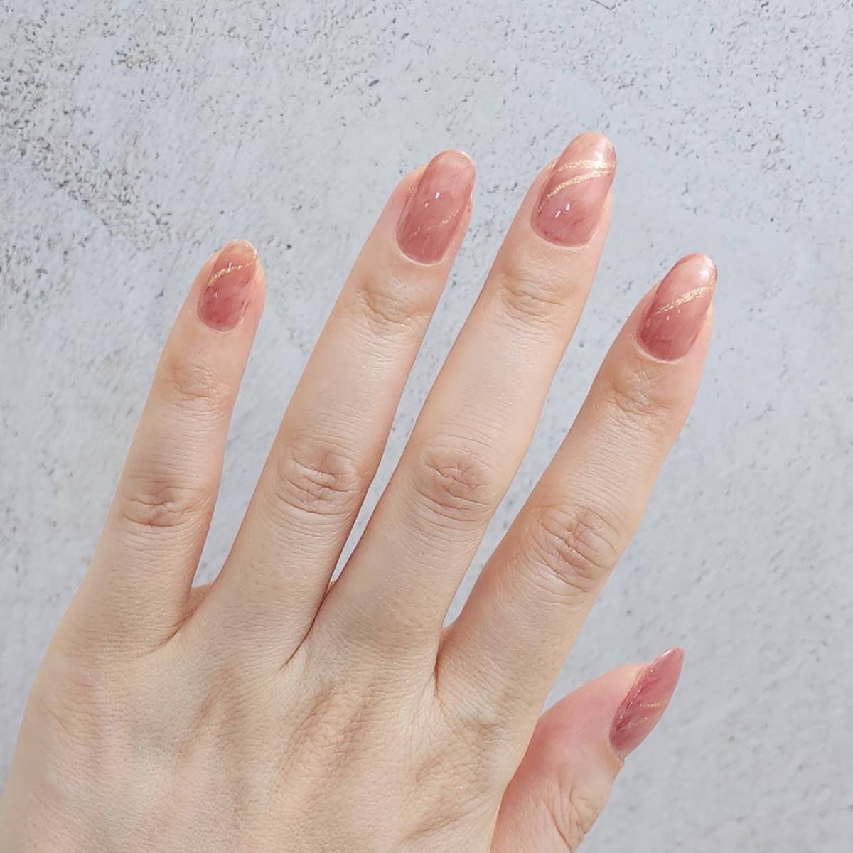 上品マーブルネイル