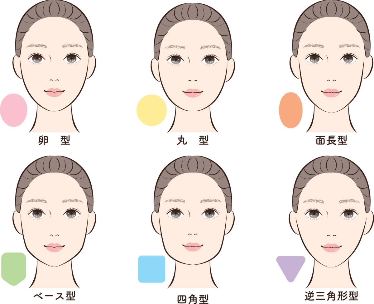 女性の顔型