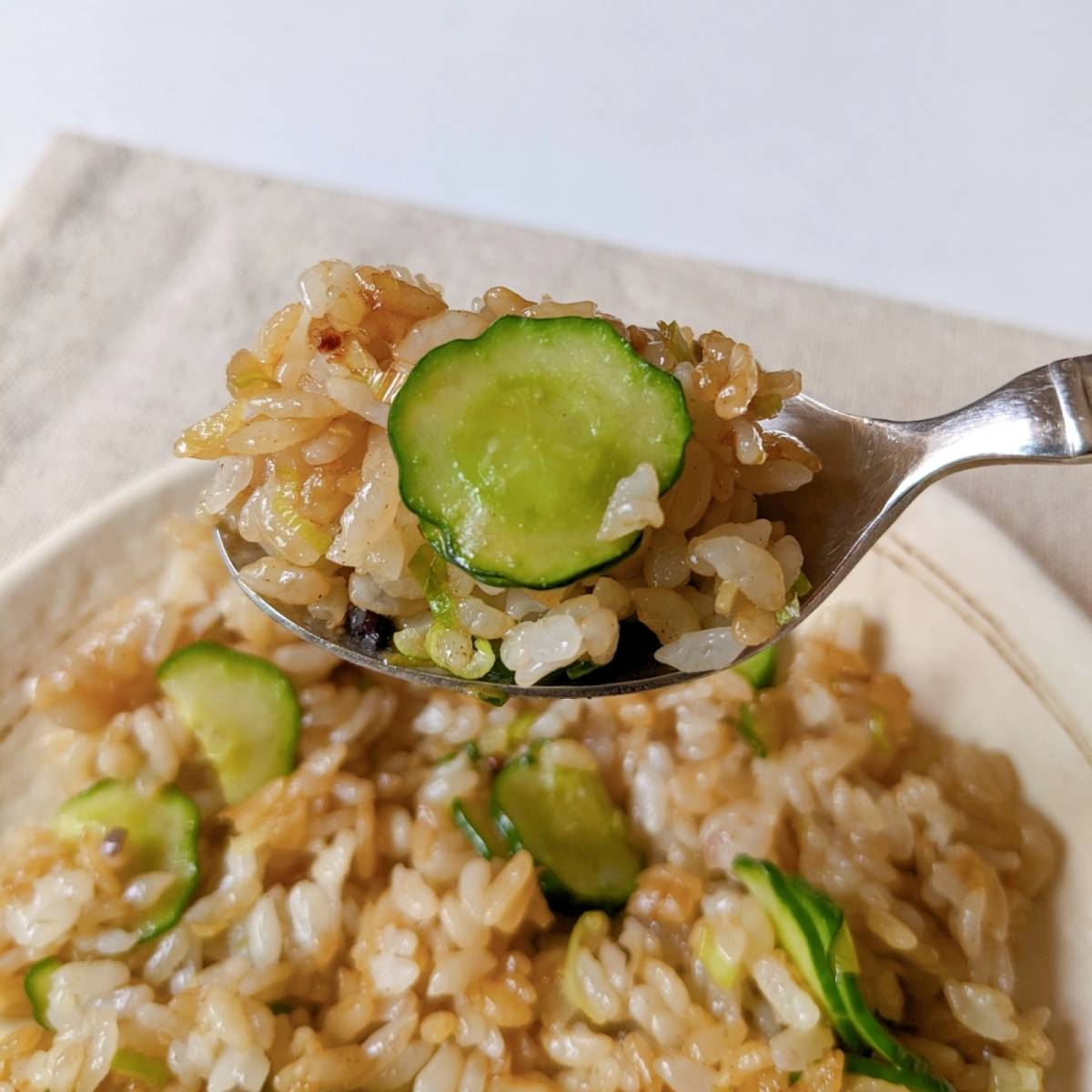 JAグループの公式の「きゅうりのチャーハン」のレシピ