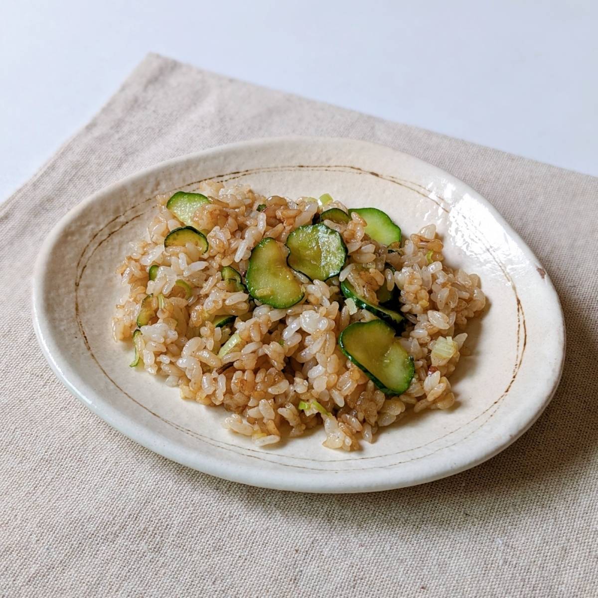 JAグループの公式の「きゅうりのチャーハン」のレシピ