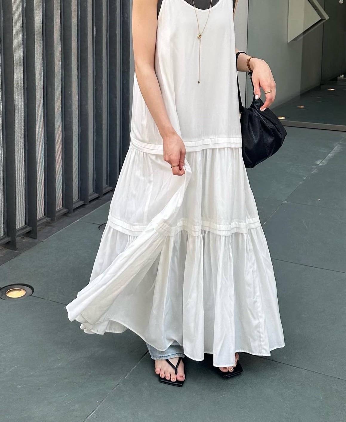 オーガニックコットンティアードワンピ