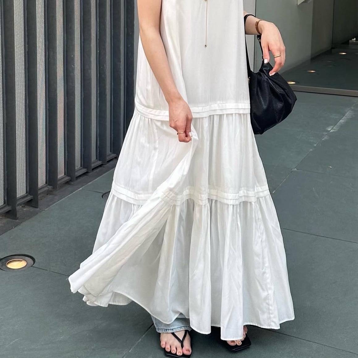 オーガニックコットンティアードワンピ