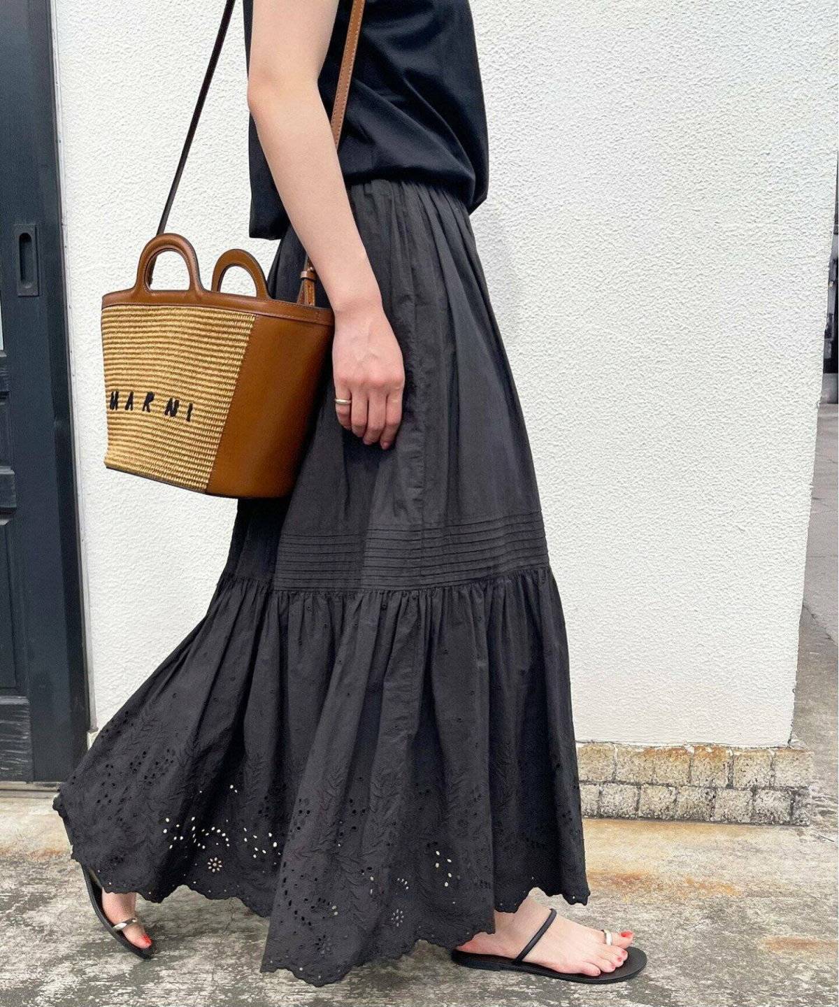 Spick & Span(スピックアンドスパン) エンブロイダリーレーススカート