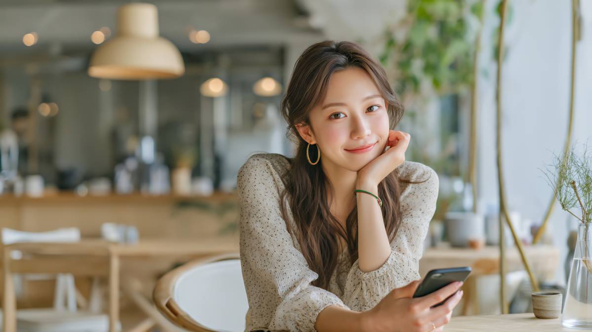 ゆったりとした服を着た骨格ナチュラルの女性