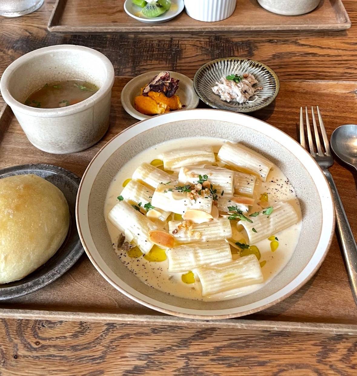 ポルチーニとゴルゴンゾーラのリガトーニ