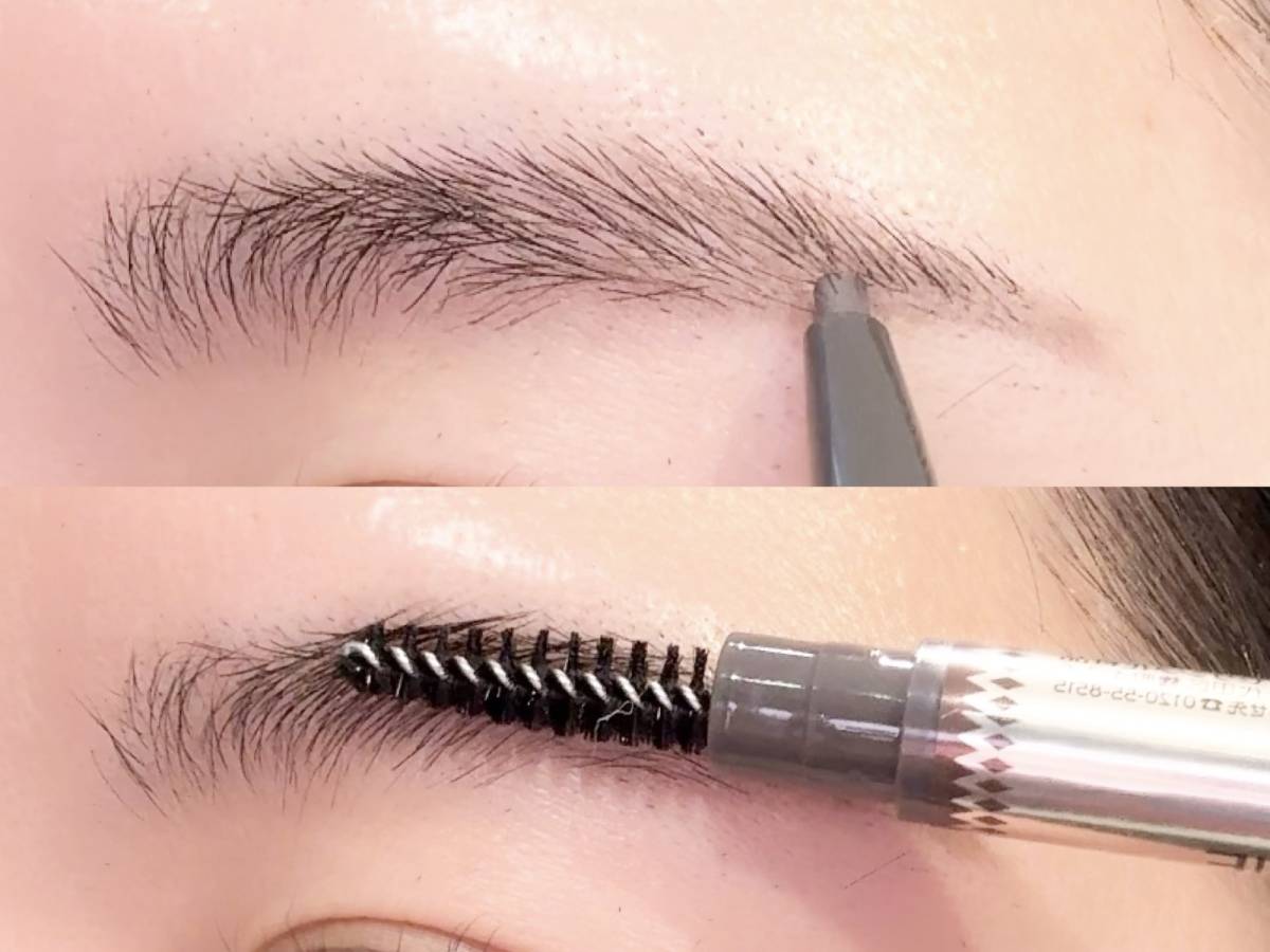 ブラシ付アイブロウ繰り出しの使い方