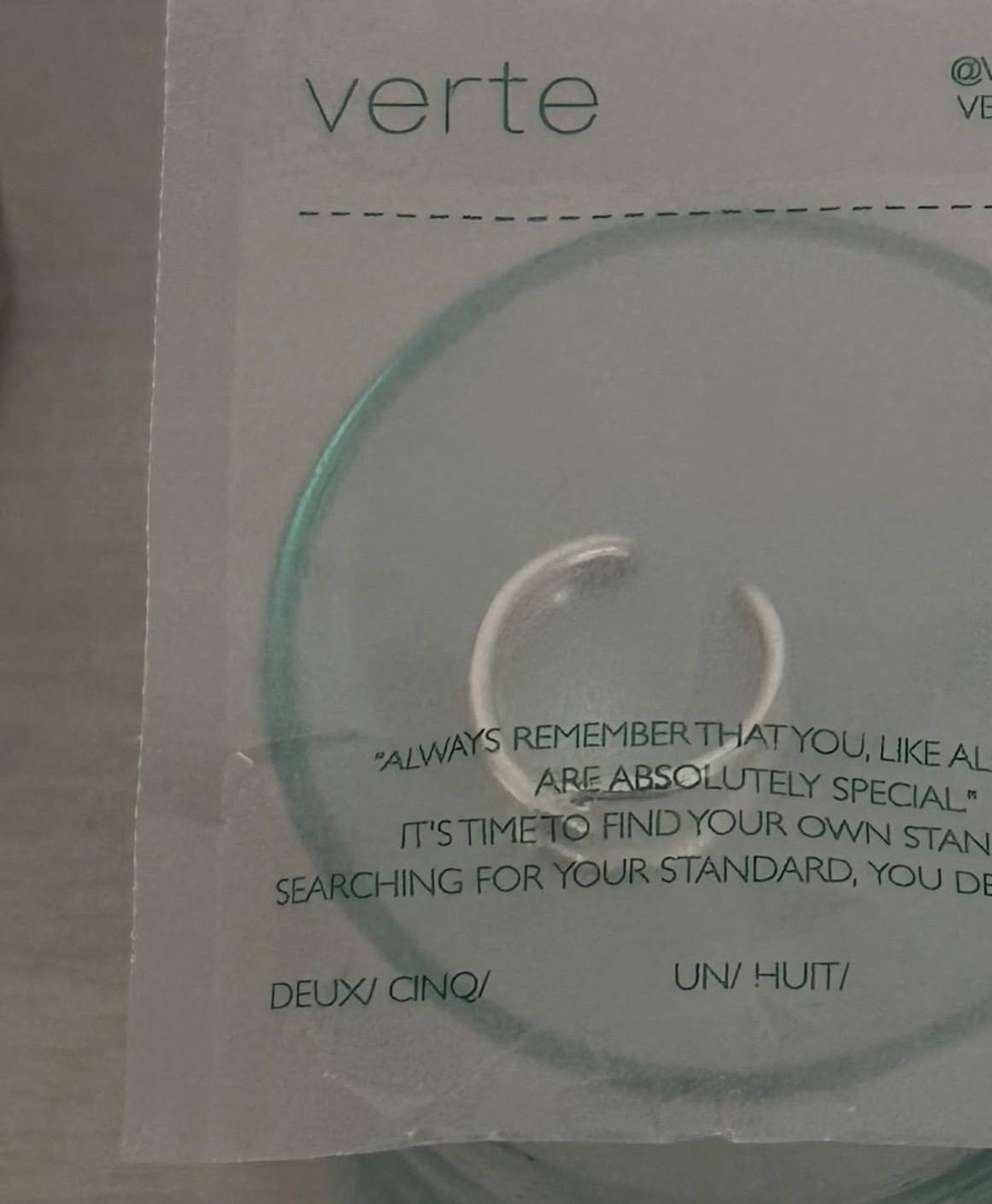 VERTEのシルバーリング