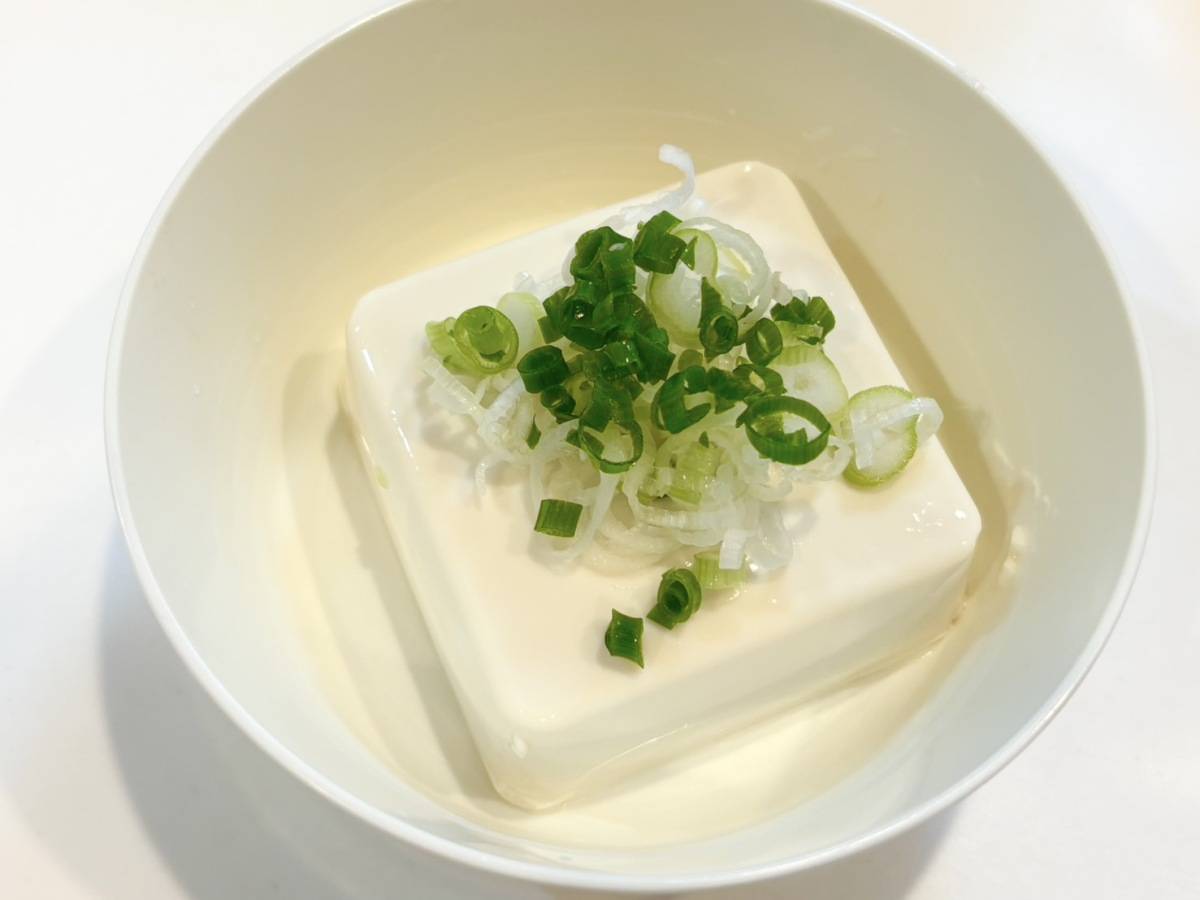 盛り付けた豆腐