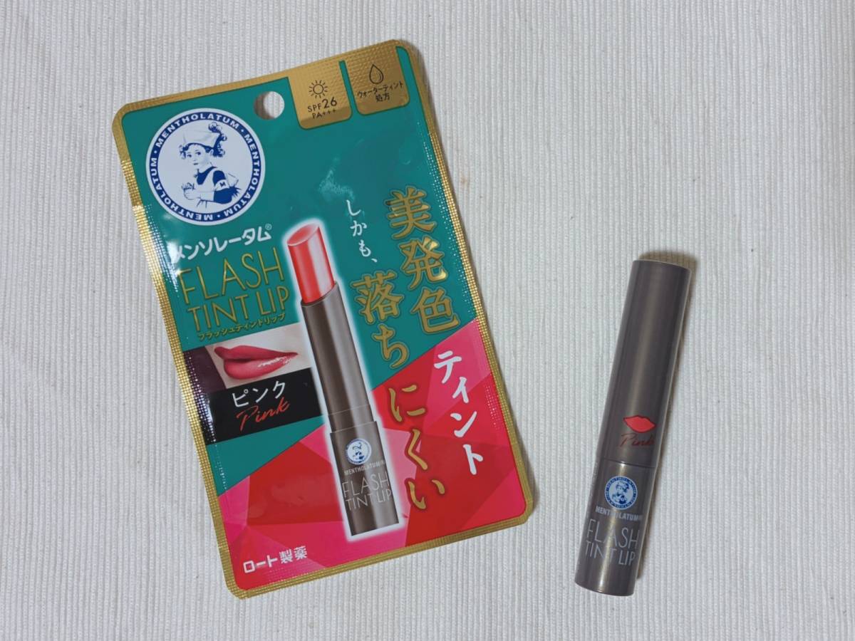 メンソレータム フラッシュティントリップ ピンク 色付きリップ パケ 本体 