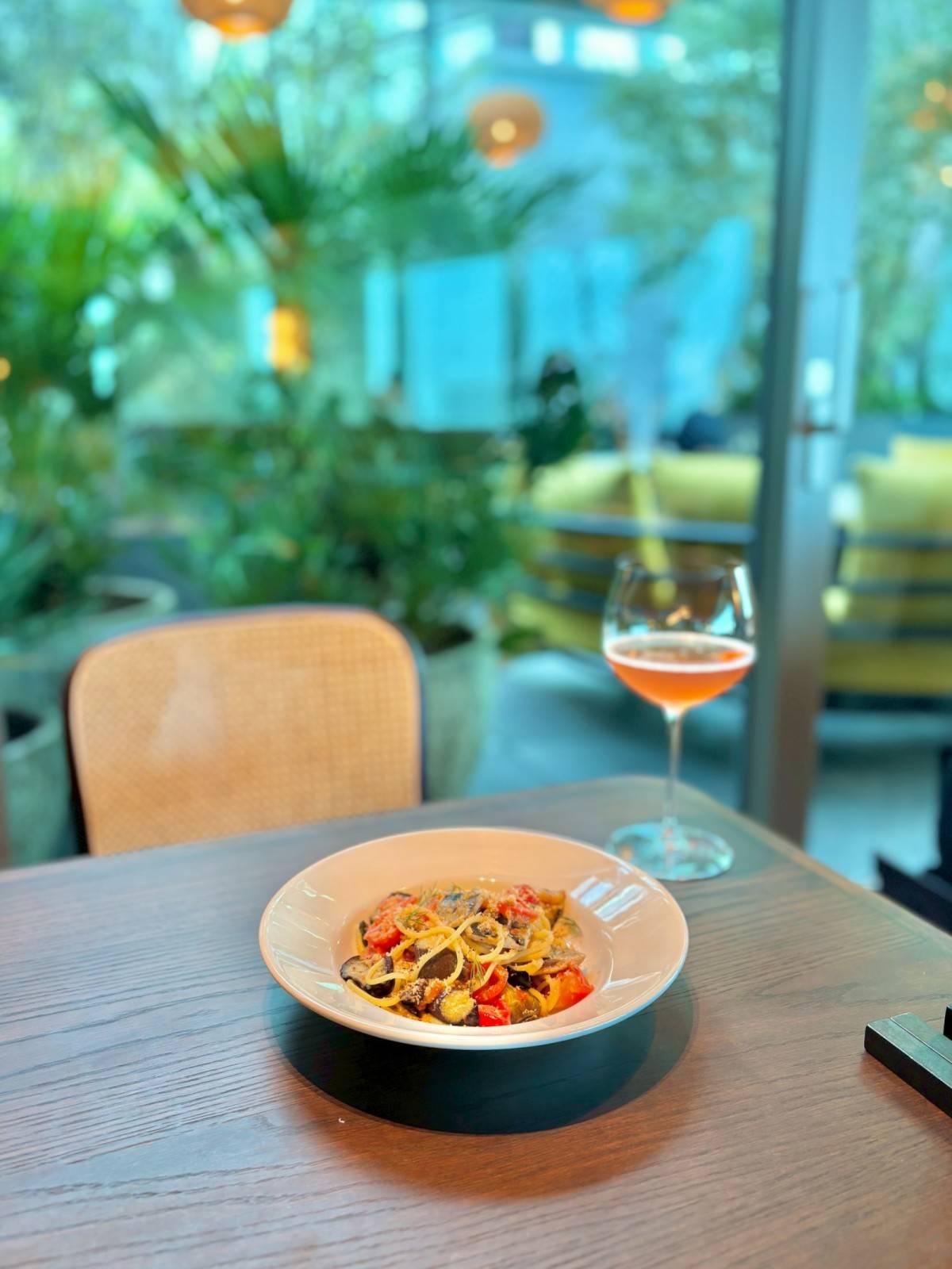 秋刀魚と茄子フレッシュトマトのスパゲティーニ