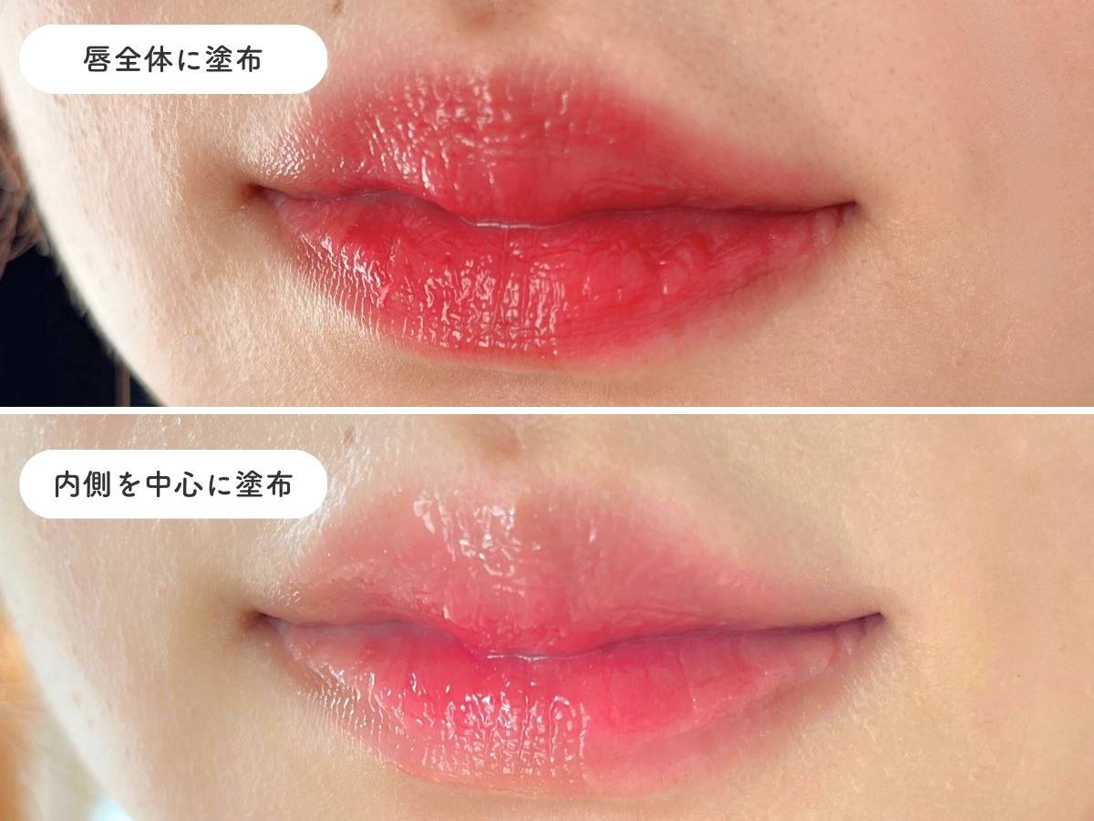 ロムアンド ザ ジューシーラスティングティント 20ジュジュフィグの仕上がりイメージ