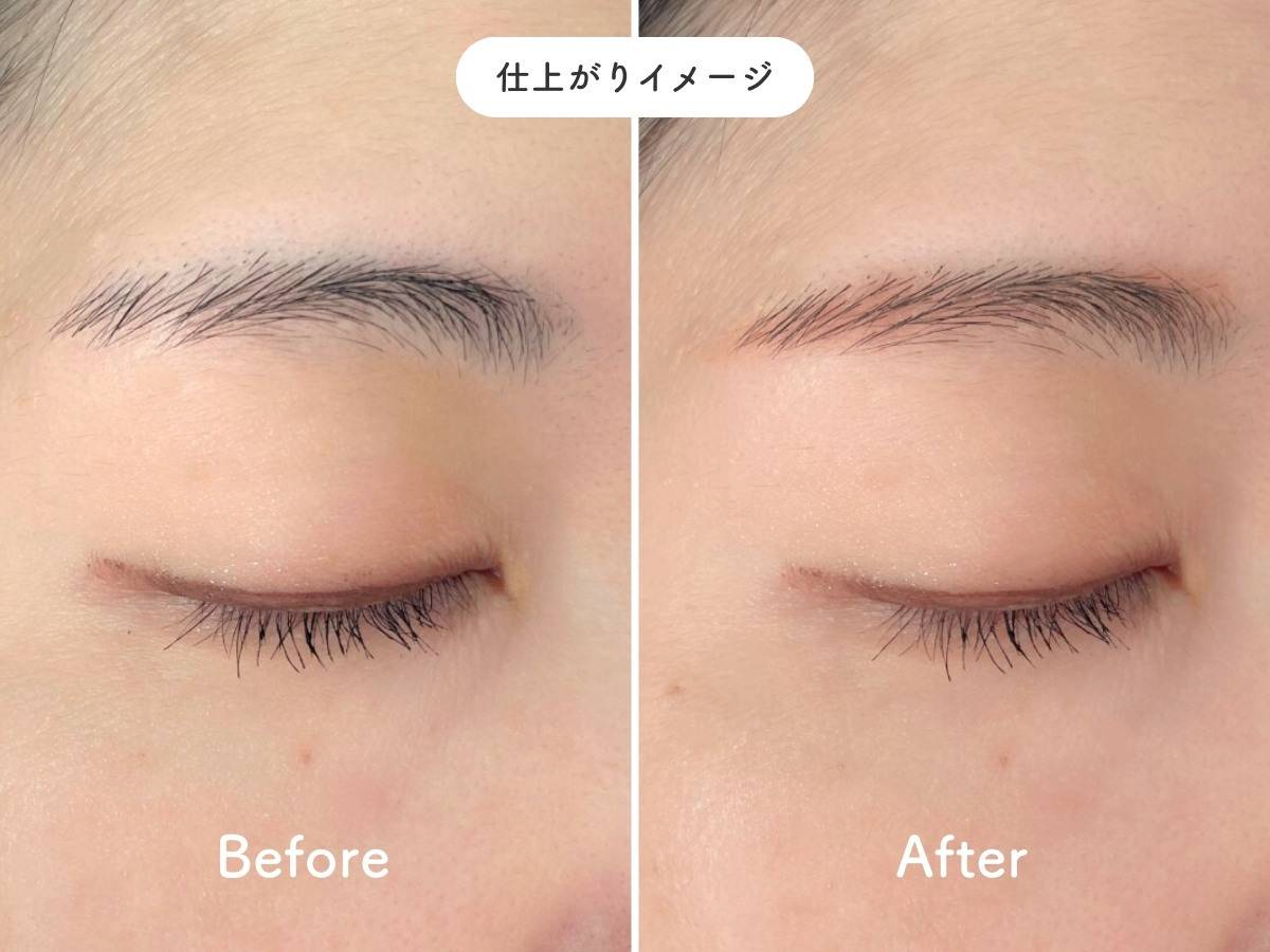 K-パレット ニュアンスパウダーアイブロウ+ 02マイルドピンクの仕上がりイメージ