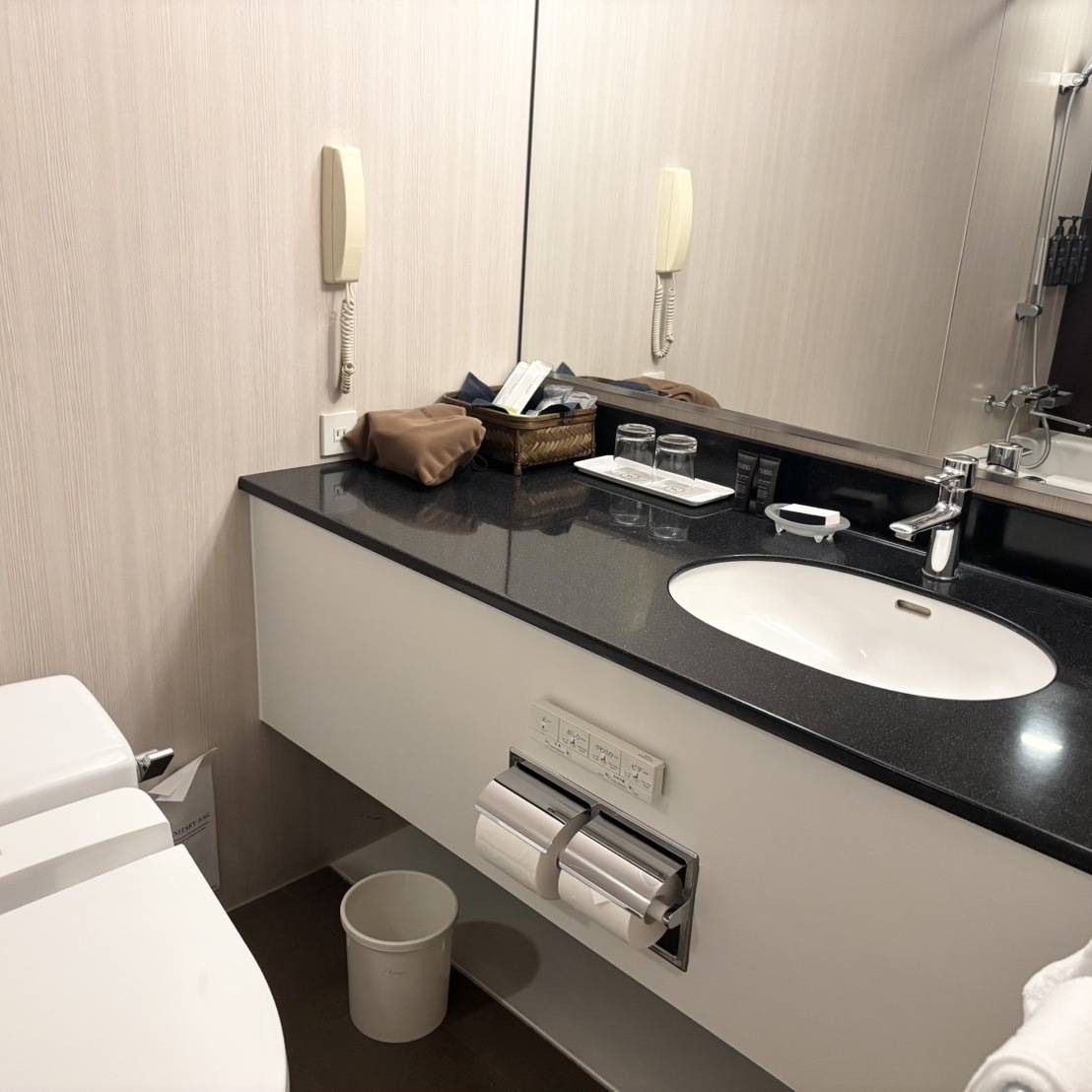 シェラトン都ホテルのトイレと洗面