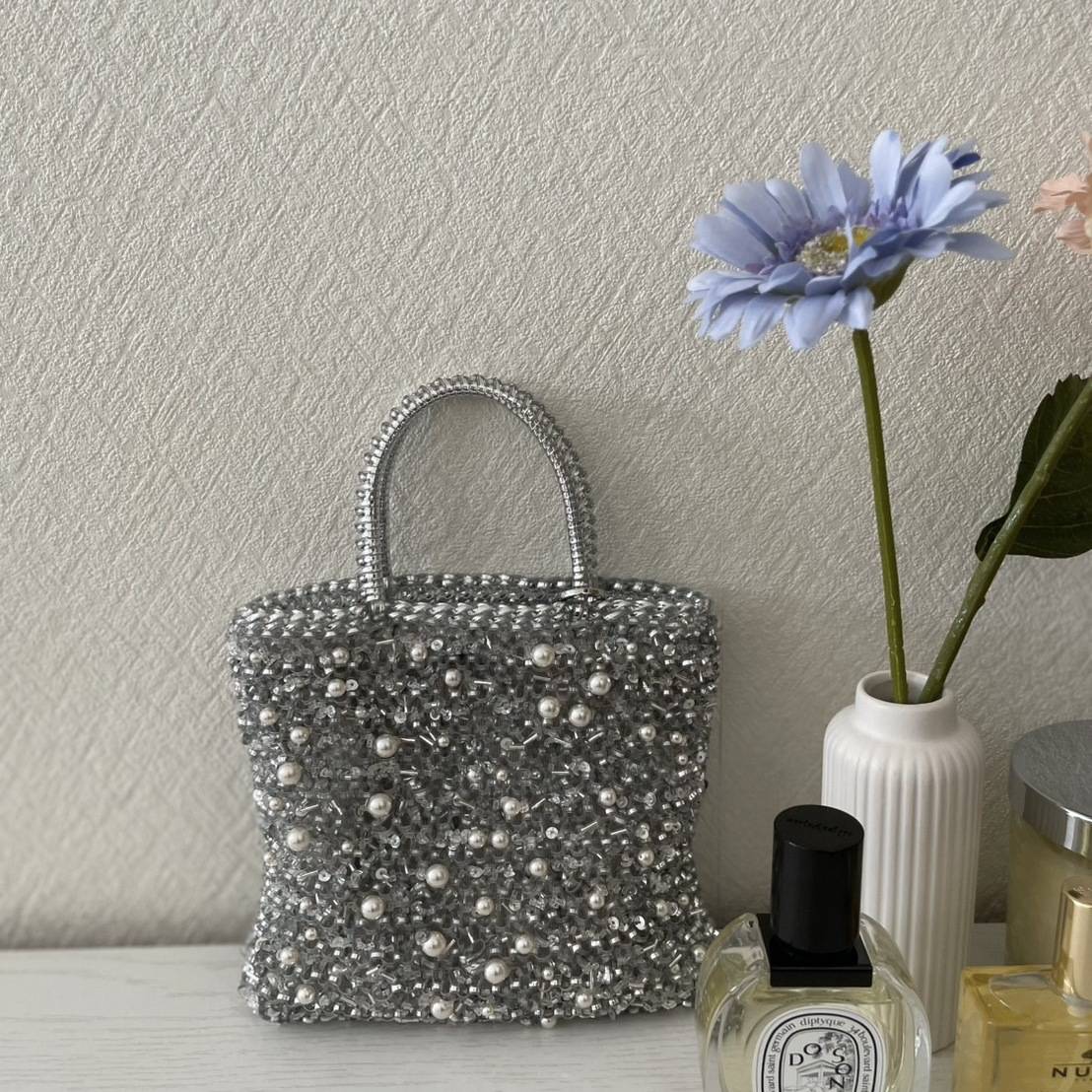 美品♡ANTEPRIMA ゴールド ビーズ ハンドバッグ ANTEPRIMA ゴールドビーズ ハンドバッグ パーティバッグ