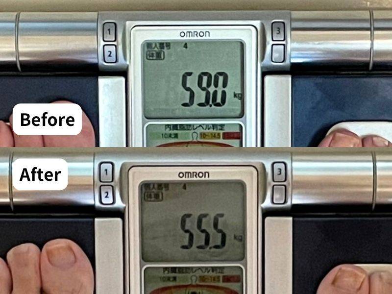 4MOONダイエット体重