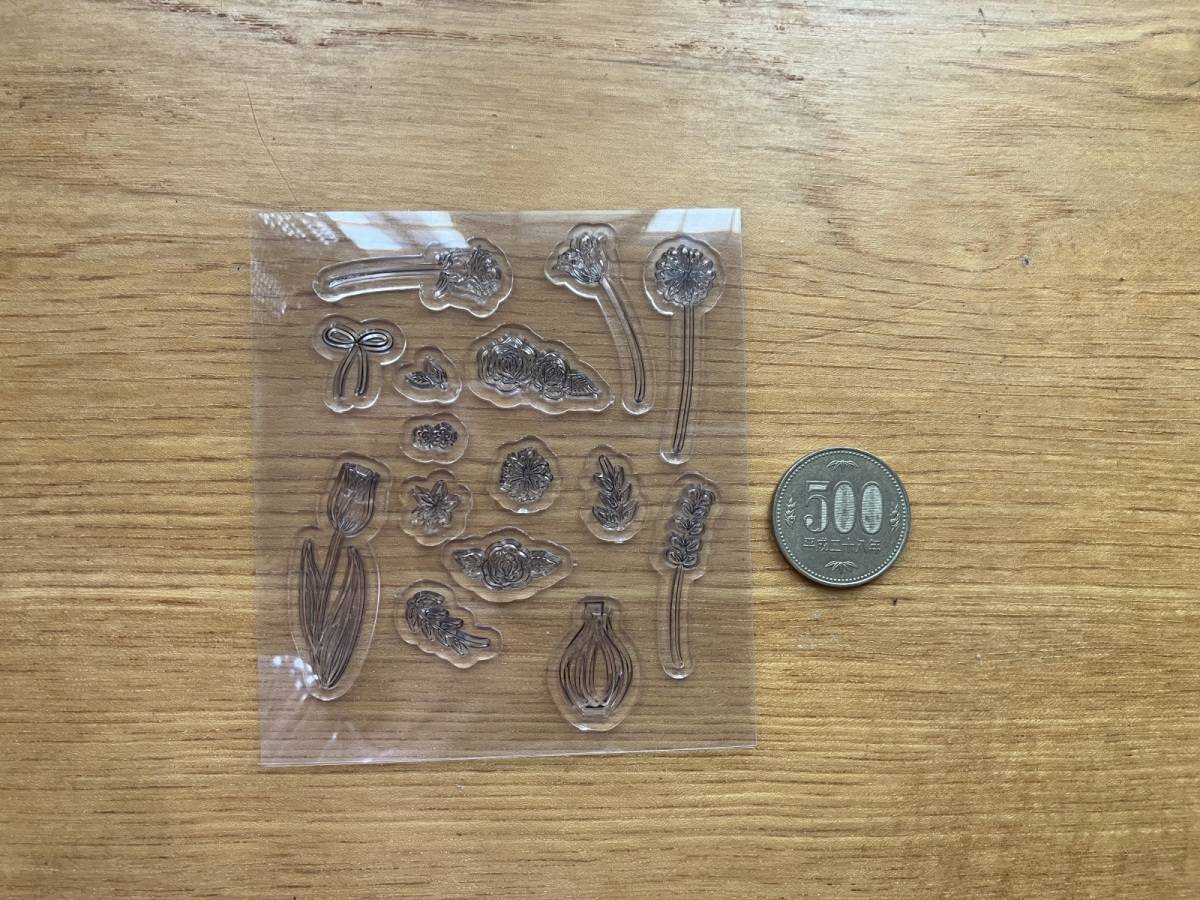 ダイソーのスタンプシート(花)