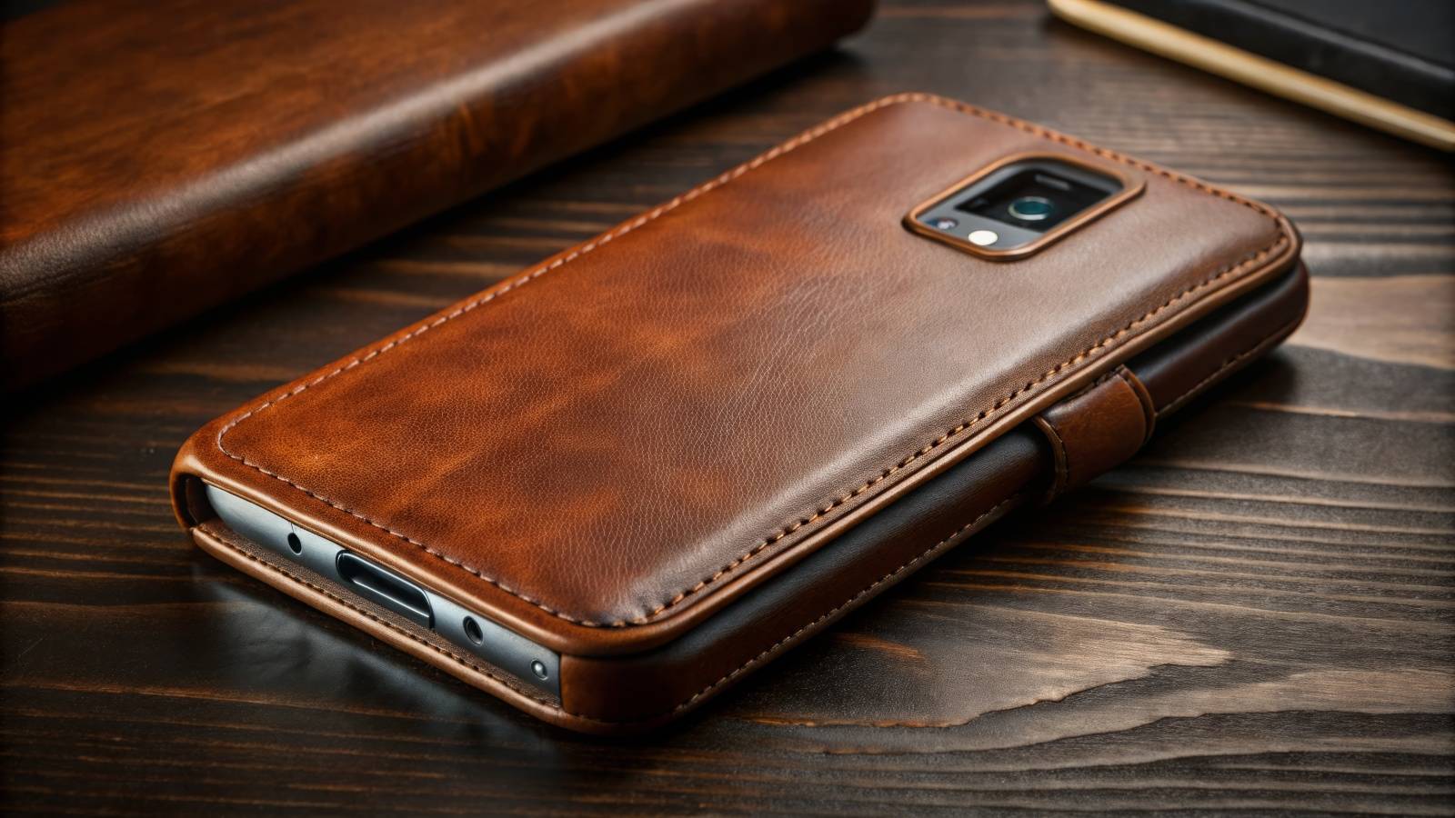 スマホケース　健康運　上がる　茶色