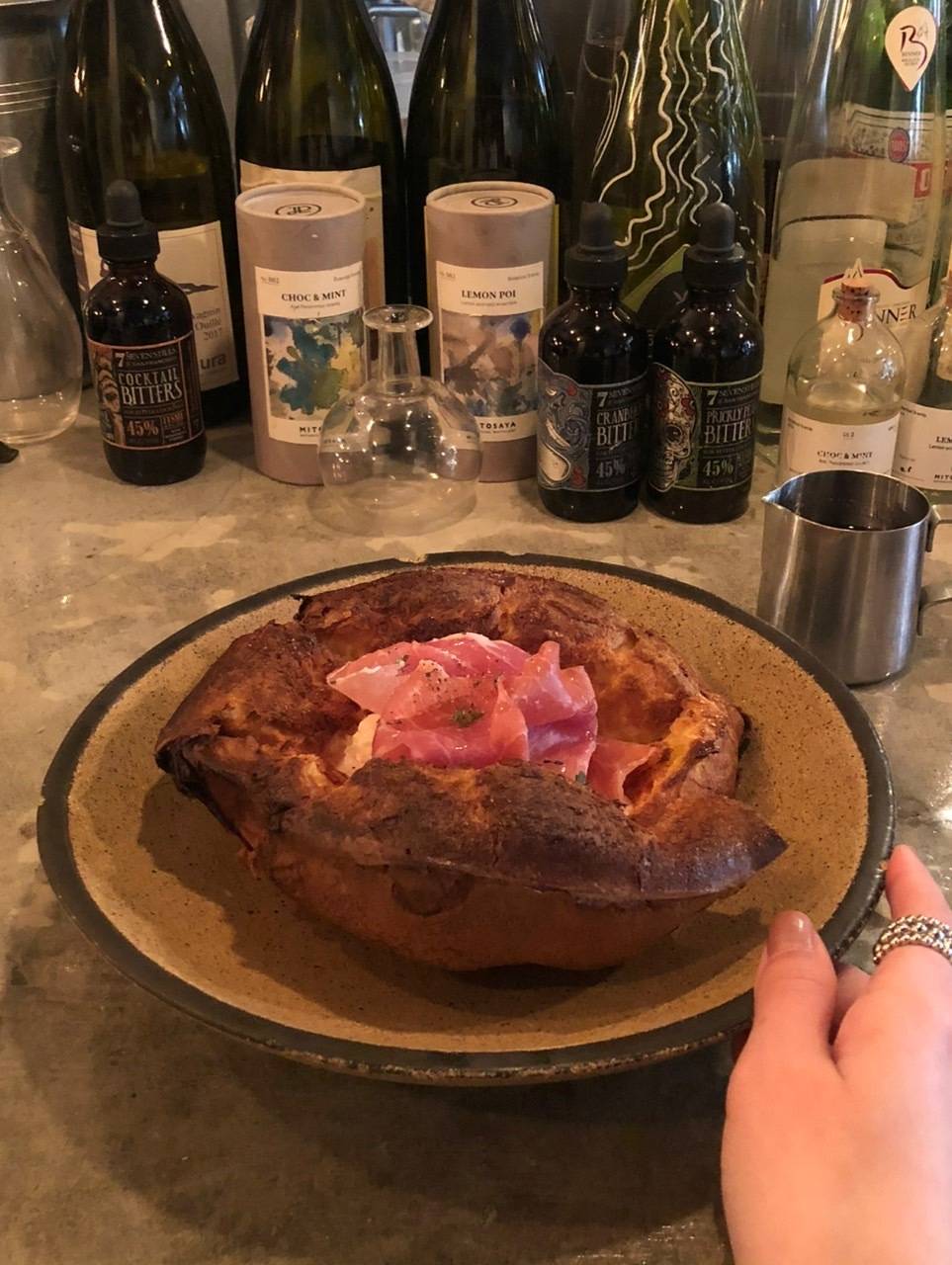 PATHの「ダッチパンケーキ 生ハムとブッラータ」