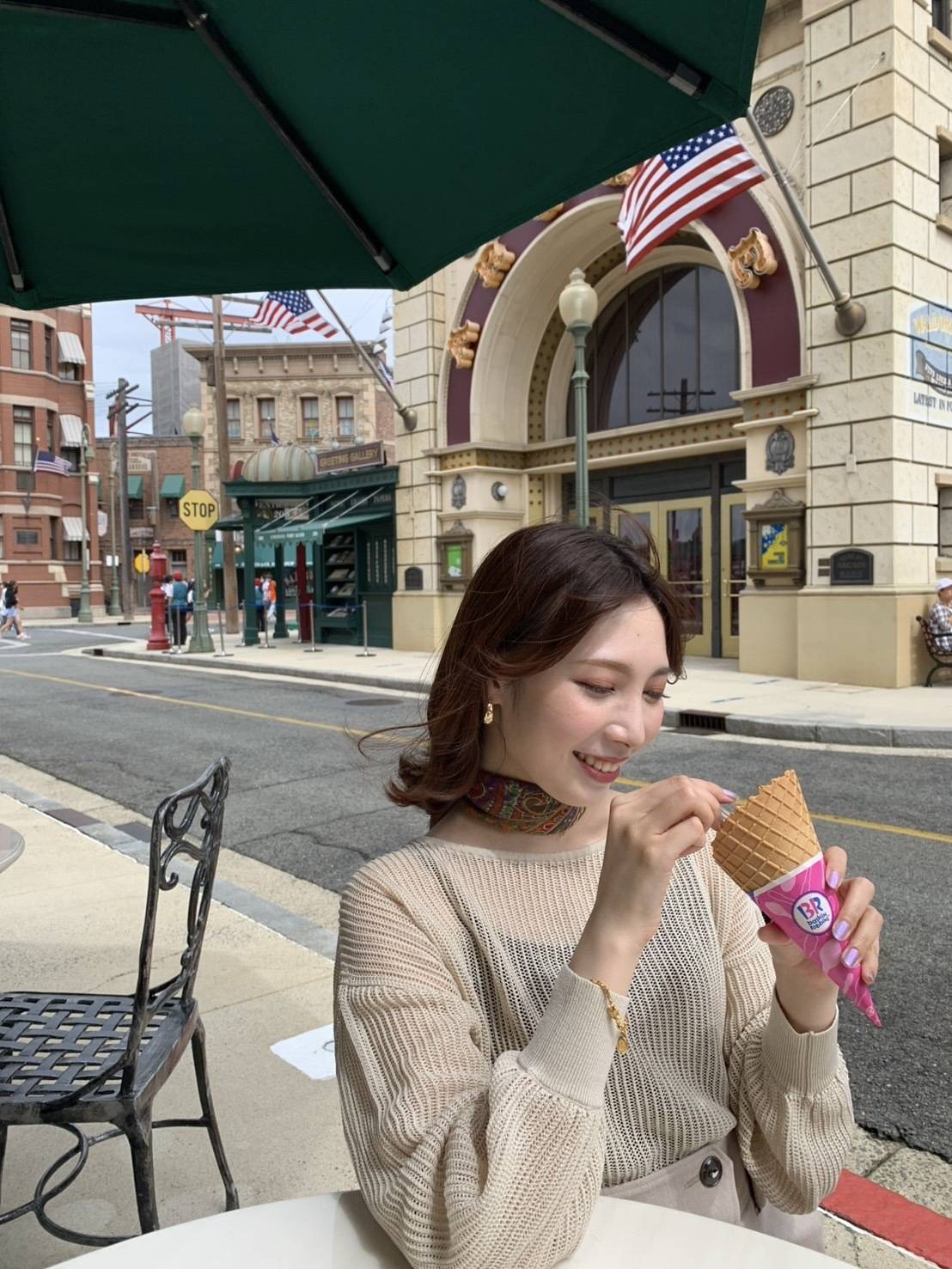 ベージュでまとめた秋コーデ