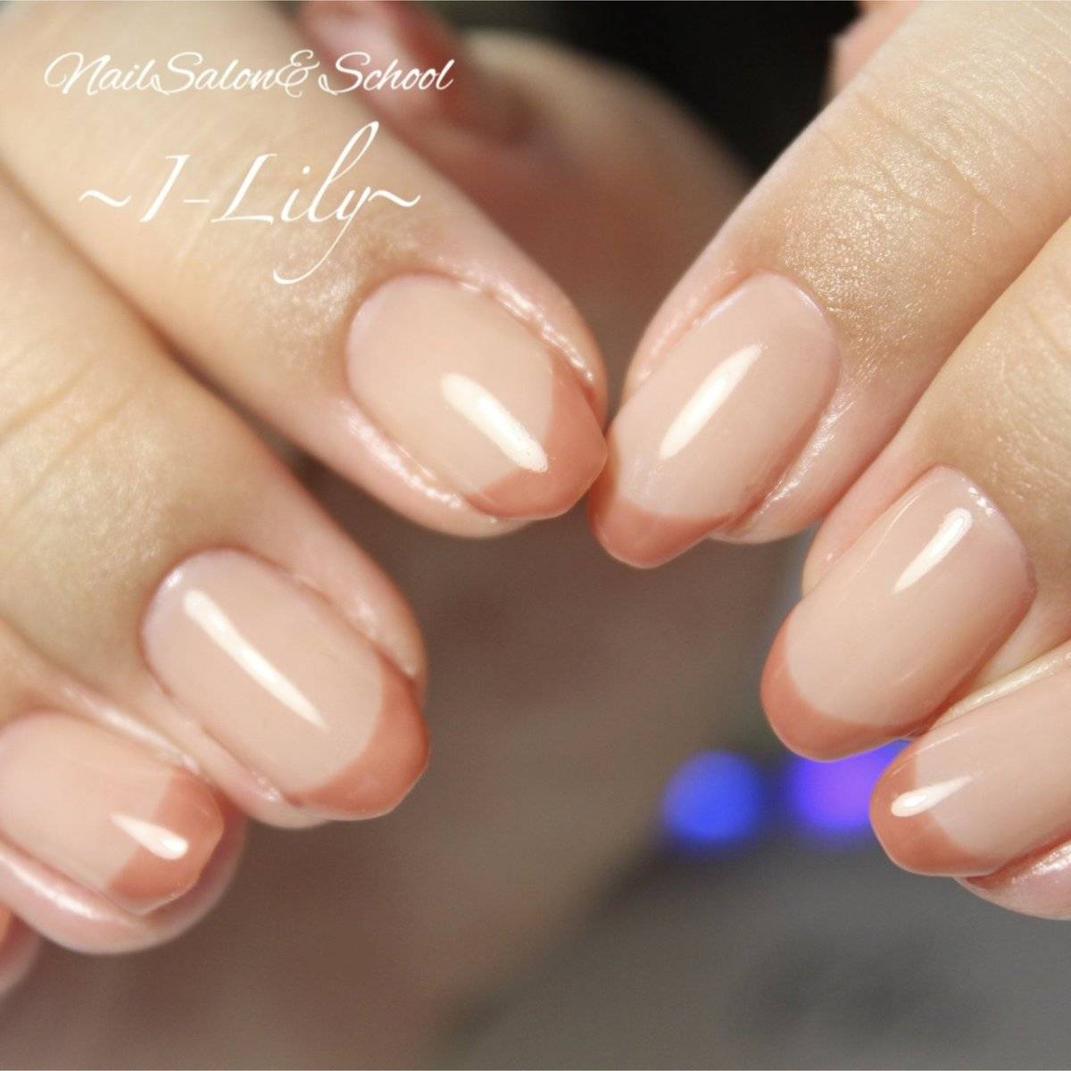 オレンジベージュネイル