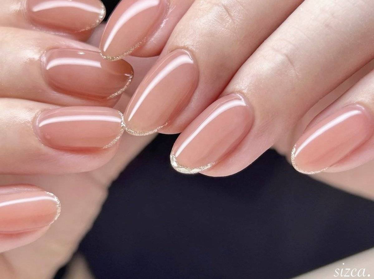 オレンジピンクネイル