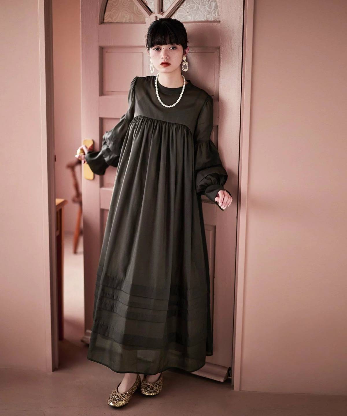 bflat ベビーコアシアーボリュームドレス