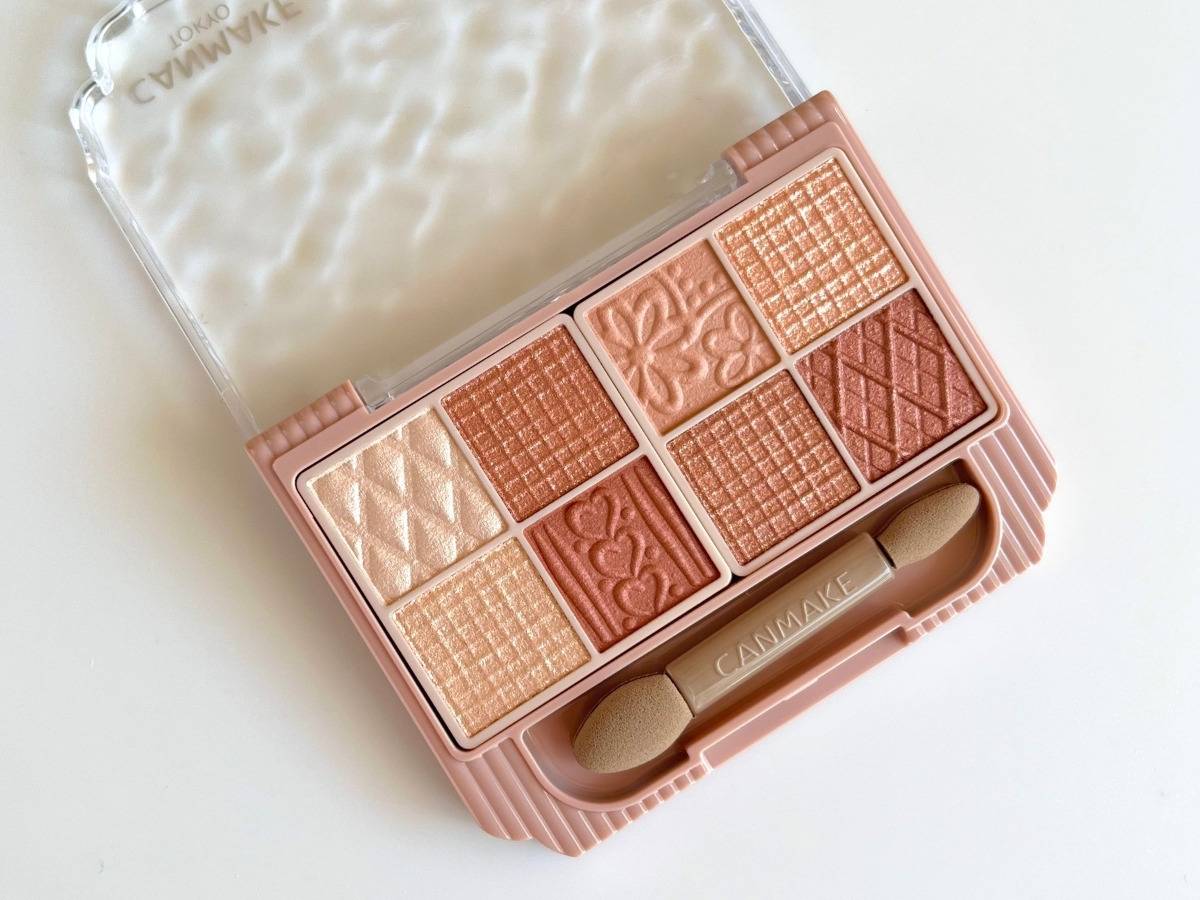 CANMAKE プティパレットアイズ 04アマンドブリュレの色味