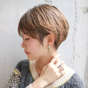  広がりにくい丸みショート 